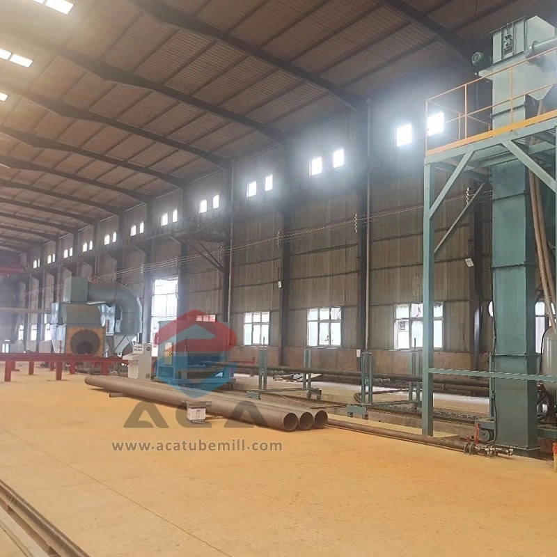 Steel Pipe shot outside blasting Machinery