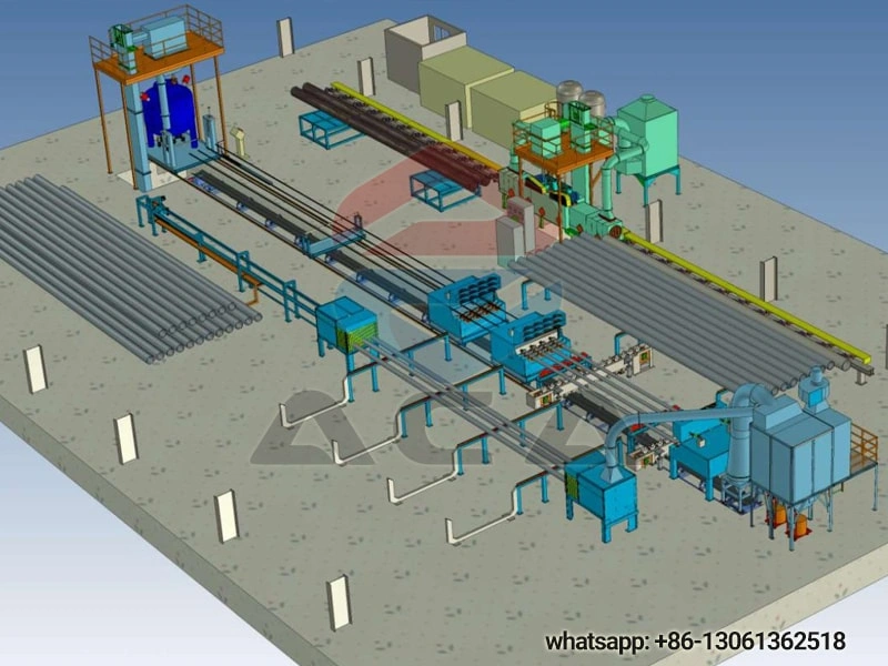 Steel Pipe shot Inner blasting Machinery