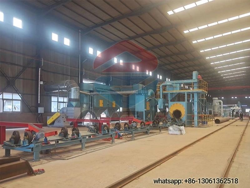 Steel Pipe shot outside blasting Machinery